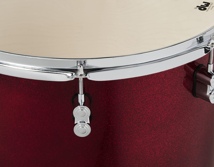 PDP By DW 5-Piece Concept Maple Shell Pack with Chrome Hardware Red to Black Fade (PDCM2215RB)