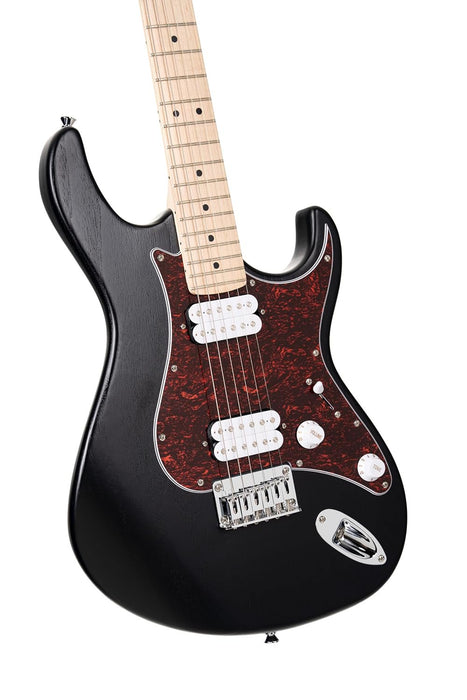 Cort G100 HH G Series Double Cutaway Electric Guitar, Open Pore Black