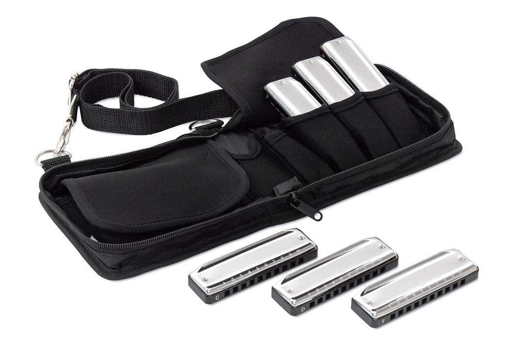 Suzuki MR-250-SN Bluesmaster 6-Piece Harmonica Set