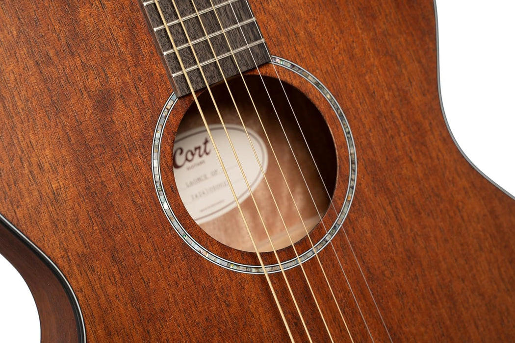 Cort L60MCEOP Luce 60 Mahogany Acoustic-Electric Guitar Open Pore