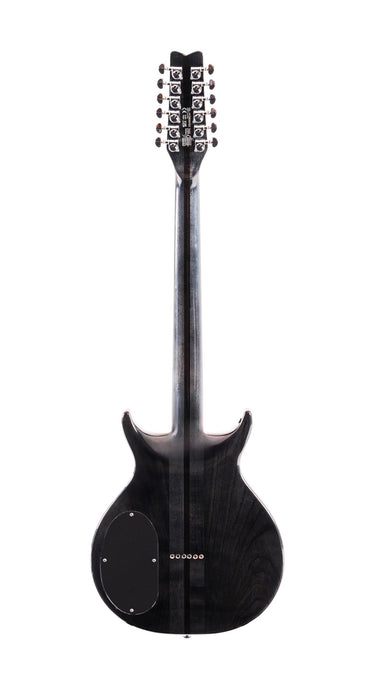 Washburn H12TB Wing Series Hawk 12-String Electric Guitar, Trans Black