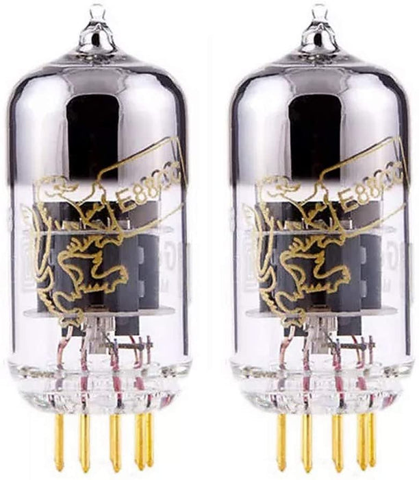 Matched Pair (2x) Genalex Gold Lion 6922 tube (E88CC)