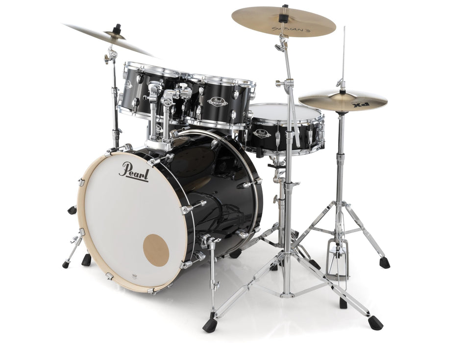 Export 5 Piece Shell Pack 22/16/13/12/14 Jet Black with Hardware (Cymbals Sold Separately)