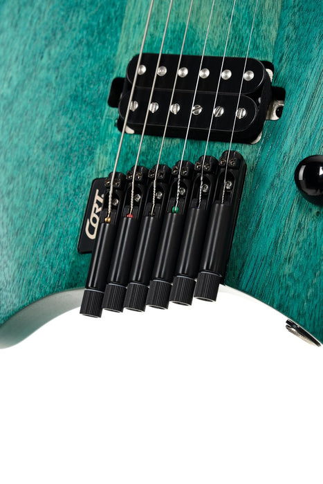Cort SPACEG6MSSGTQ Space G6 Multi-Scale Guitar Turquoise