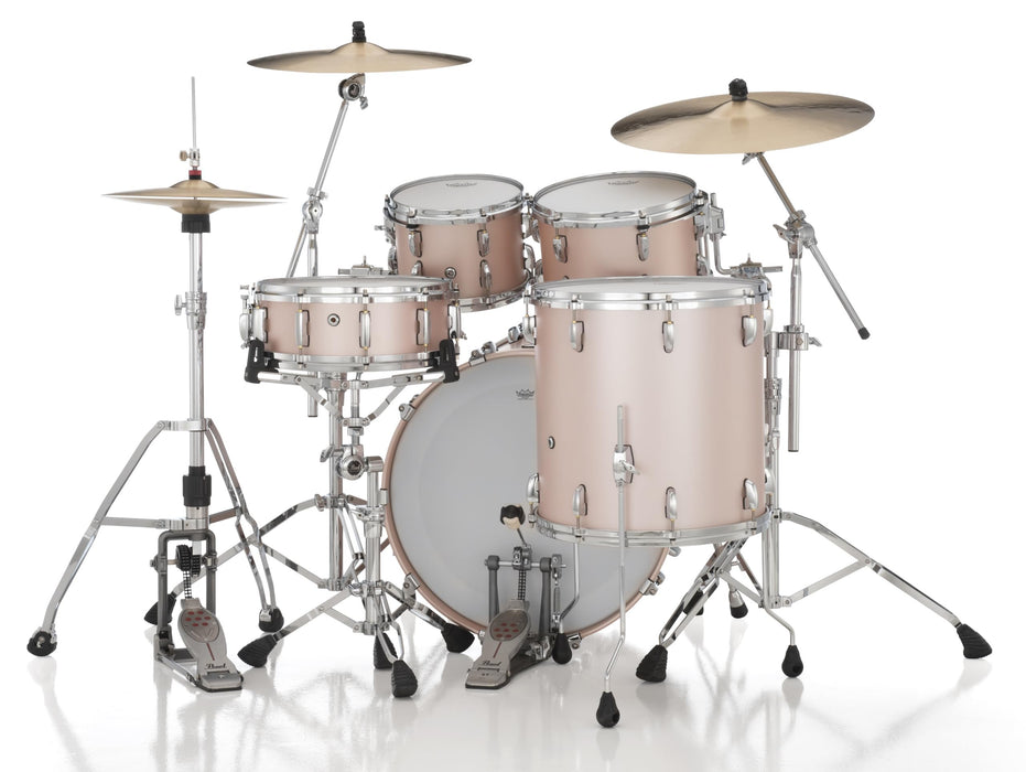 Pearl Masters Maple Gum 4-Piece Shell Pack - 22/16/12/10 with R2 Air Tom System - Satin Rose Gold