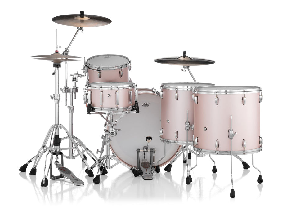 Pearl Masters Maple Gum 3-Piece Shell Pack 24x14 Bass Drum 16x16 Floor Tom 13x9 Tom Satin Rose Gold