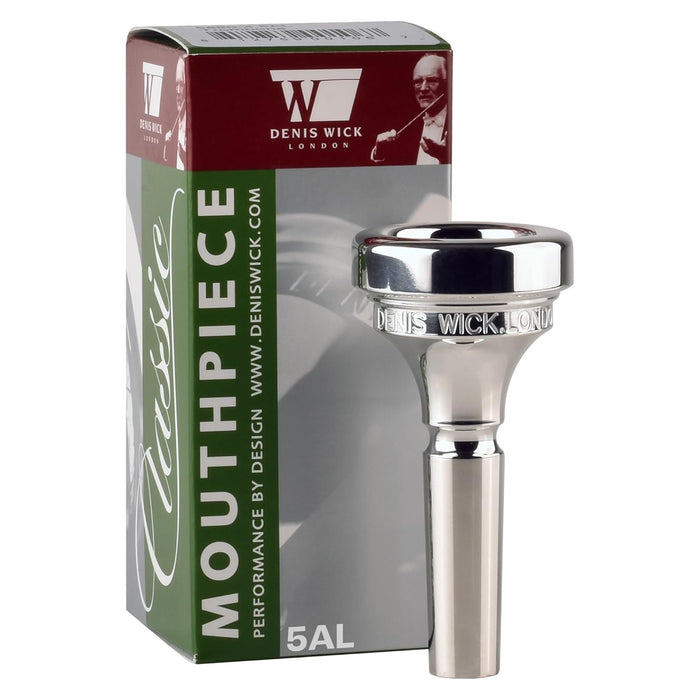 Denis Wick Classic Trombone Mouthpiece Silver Plated, 5880-12CS - V-Type Design for Balanced Tone & Smooth Response - Small Shank Fitting Trombone Accessory 24.7 x 6.5 x 6.1mm