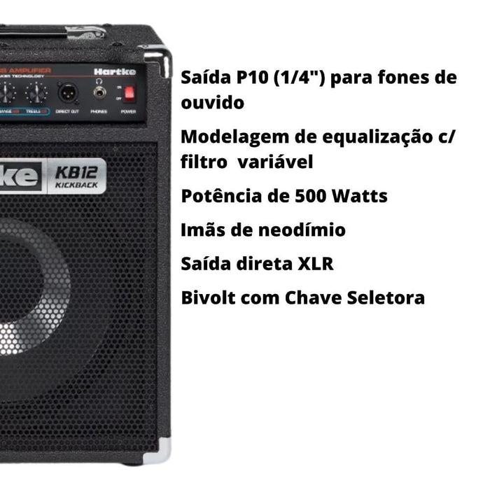 Hartke HMKB12 Kickback Bass Combo Amplifier, 1x12"