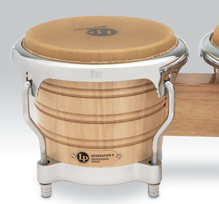 Latin Percussion LP Generation II® Bongos, Natural/Chrome