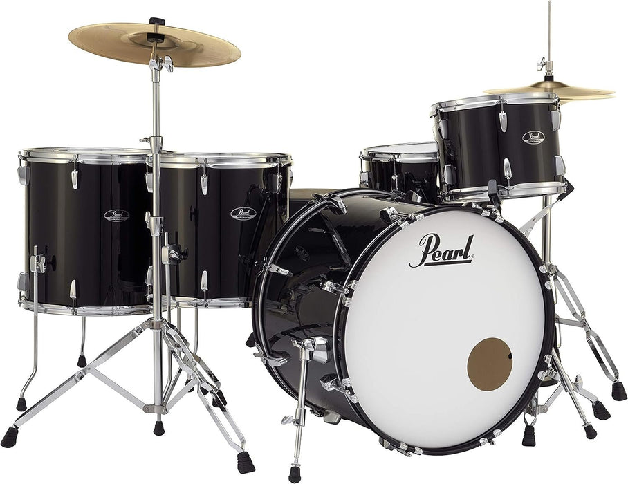 Pearl Roadshow 5-Piece Complete Drum Set with Cymbals and Stands - Aqua Blue Glitter (RS505C/C703)