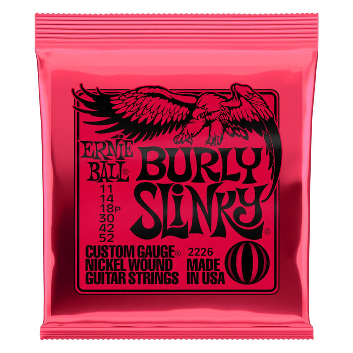 3 PACK Ernie Ball 2226 Burly Slinky Nickel Wound Electric Guitar Strings (11-52)