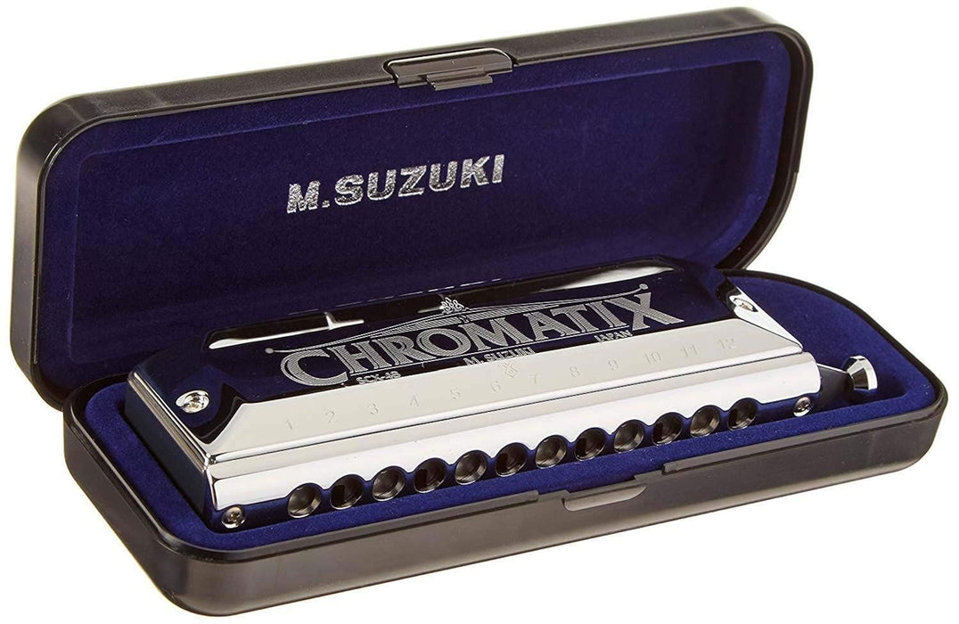 Suzuki Chromatic Harmonica, Silver (SCX-48 Bb)