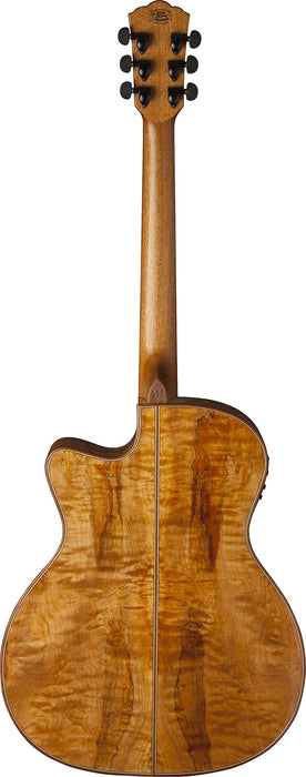 Washburn Comfort Deluxe 66 Auditorium Cutaway Acoustic Electric Guitar, Spalted Maple (WCG66SCE-O-U)