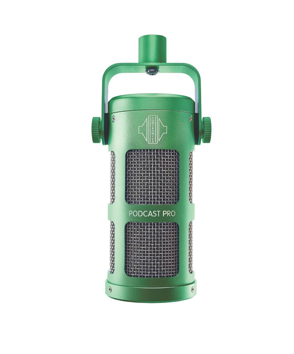 Sontronics Podcast Professional Dynamic Mic for Podcast, Broadcast, Streaming, Gaming & VC - XLR Connection, No Phantom Power Required - Lifetime Microphone Warranty - Designed & Built in UK (Green)