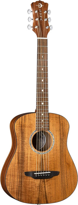 Luna Guitars Safari Koa Supreme 6 String Acoustic/Electric Guitar with Gigbag, Right (SAF KOA SUPREME)