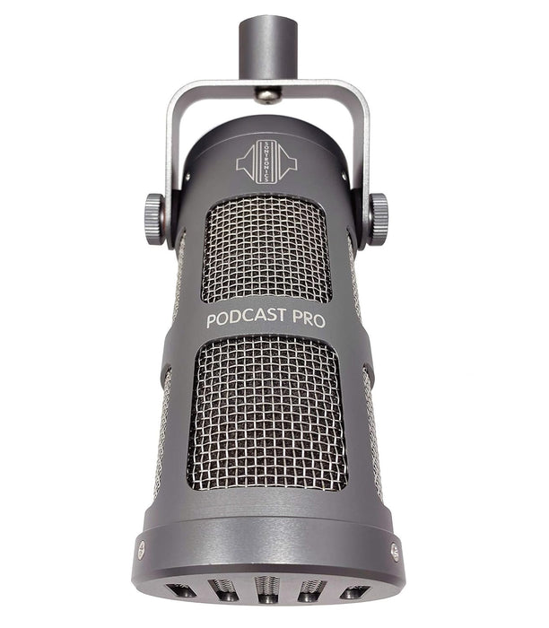 Sontronics Podcast Professional Dynamic Mic for Podcast, Broadcast, Streaming, Gaming & VC - XLR Connection, No Phantom Power Required - Lifetime Microphone Warranty - Designed & Built in UK (Gray)
