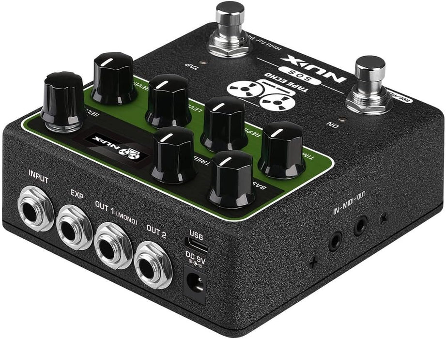 NUX Tape Echo Delay Effects Pedal, 7 Repro-Tape Heads Combinations and Reverb (NDD-7)