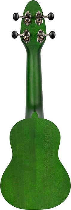 Ortega Guitars, 4-String Keiki Series Sopranino Ukulele with Turtle Etching, Right, Transparent black, (K1-CO)