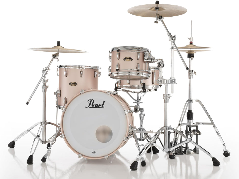 Pearl Masters Maple Gum 3-Piece Drum Kit 20/14/12 - Satin Rose Gold Professional Shell Pack