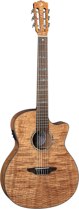 Luna Guitars High Tide Grand Concert Nylon 6 String Acoustic/Electric Guitar, Right - Mahogany (HT EXM NYL)