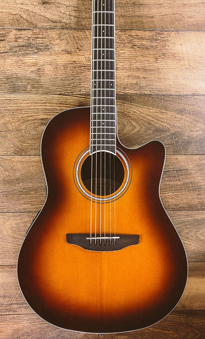 Ovation 6 String Acoustic-Electric Guitar, Right Handed, 2-Color Sunburst (CS24-1)