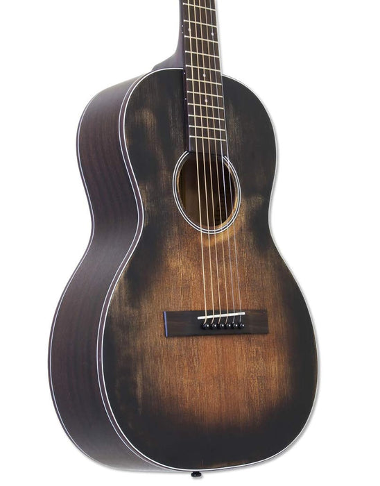 Aria Delta Player 6 String Acoustic Guitar, Muddy Brown Matte Finish, Parlour Guitar (ARIA-131DP)