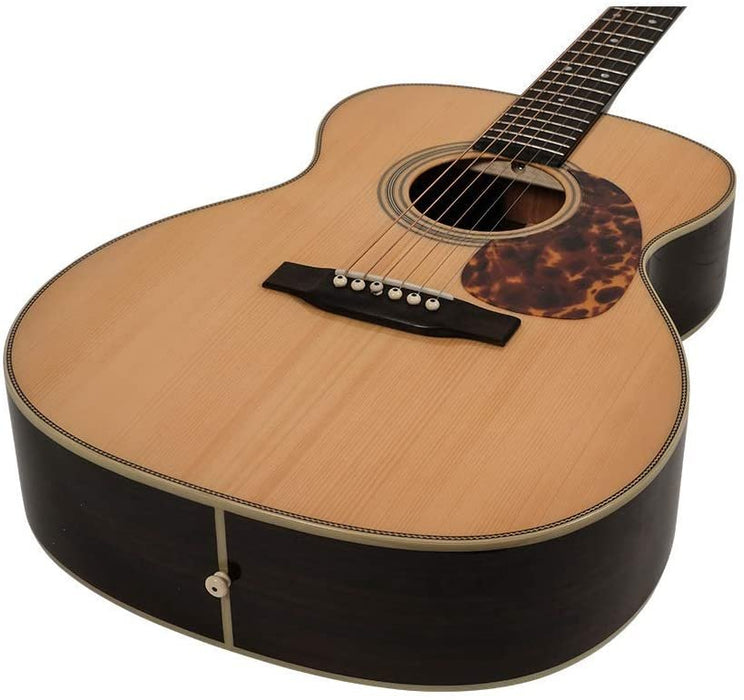 Recording King 6 String Acoustic Guitar, Right, Natural Gloss (RO-328)