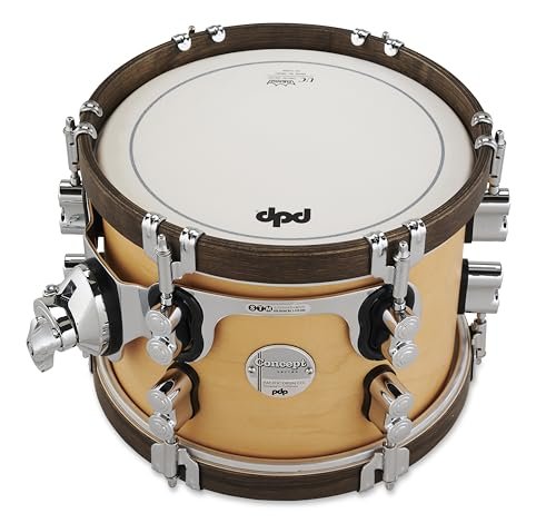 PDP Concept Classic 7x10 Natural Stain Tom with Walnut Stain Hoops (PDCC0710STNW)