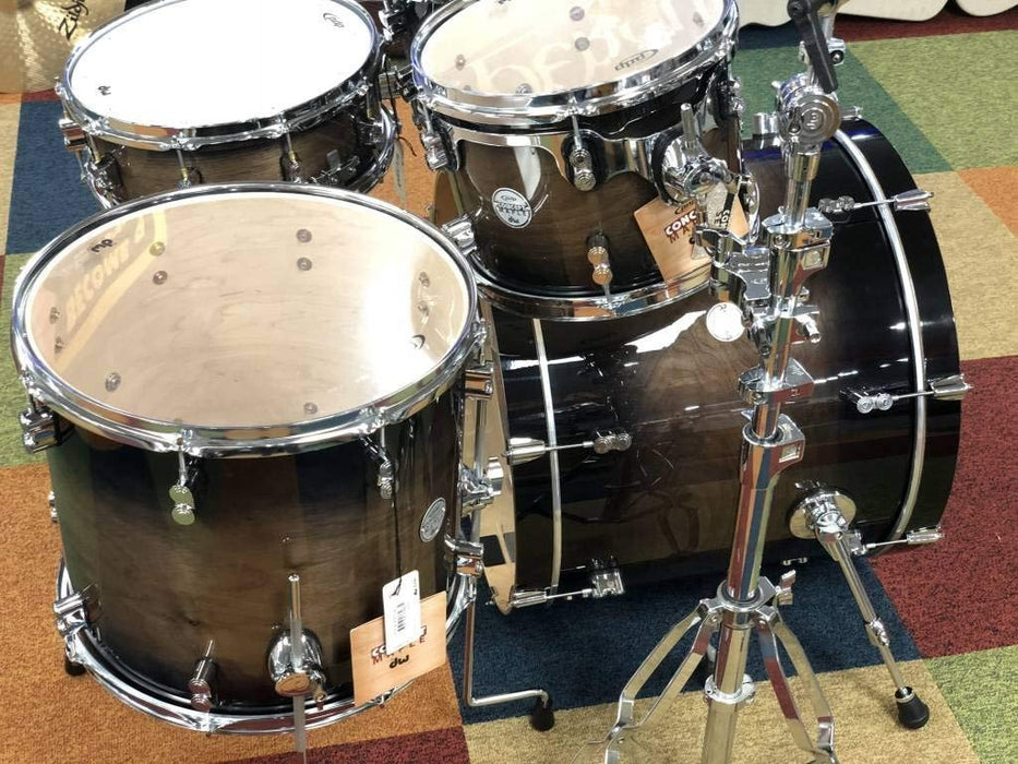 Pacific by DW 5-Piece Concept Maple Exotic Shell Pack (Charcoal Burst over Walnut) (PDCMX2215WC)