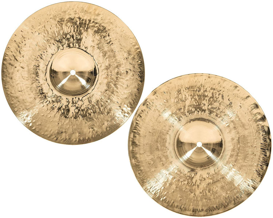 Meinl Cymbals Byzance 14" Dual Hihats, Pair — MADE IN TURKEY — Hand Hammered B20 Bronze, 2-YEAR WARRANTY, B14DUH