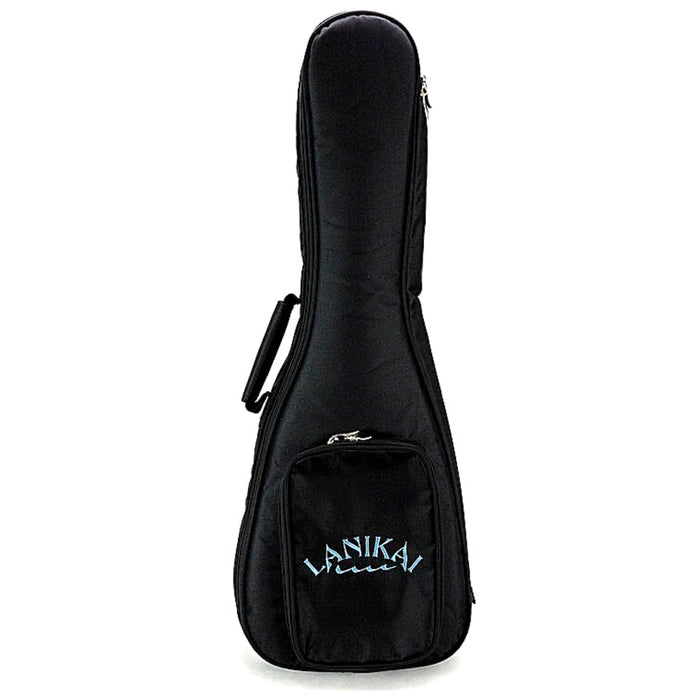 Lanikai 4 String Ukulele, Figured Bocote Bass, Acoustic Electric Ukulele with Ovangkol Fretboard (FB-EBU)