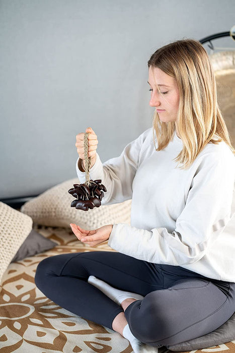 Bendo Seed Shell Shaker — Creates a Soft Soothing Sound for Meditation, Sound Healing Therapy and Yoga, 2-YEAR WARRANTY