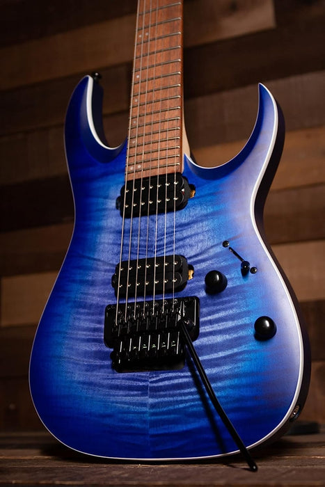 Ibanez RGA Standard 7-String Electric Guitar (Blue Lagoon Burst Flat)