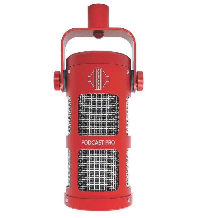 Sontronics Podcast Professional Dynamic Mic for Podcast, Broadcast, Streaming, Gaming & VC - XLR Connection, No Phantom Power Required - Lifetime Microphone Warranty - Designed & Built in UK (Red)
