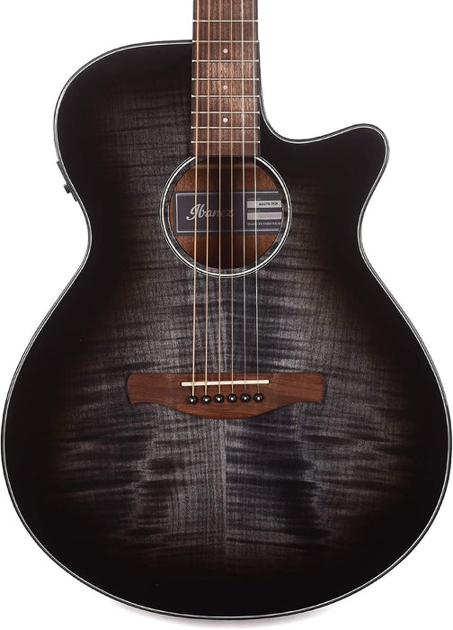 Ibanez AEG70 Acoustic-Electric Guitar - Transparent Charcoal Burst High Gloss (AEG70TCH)