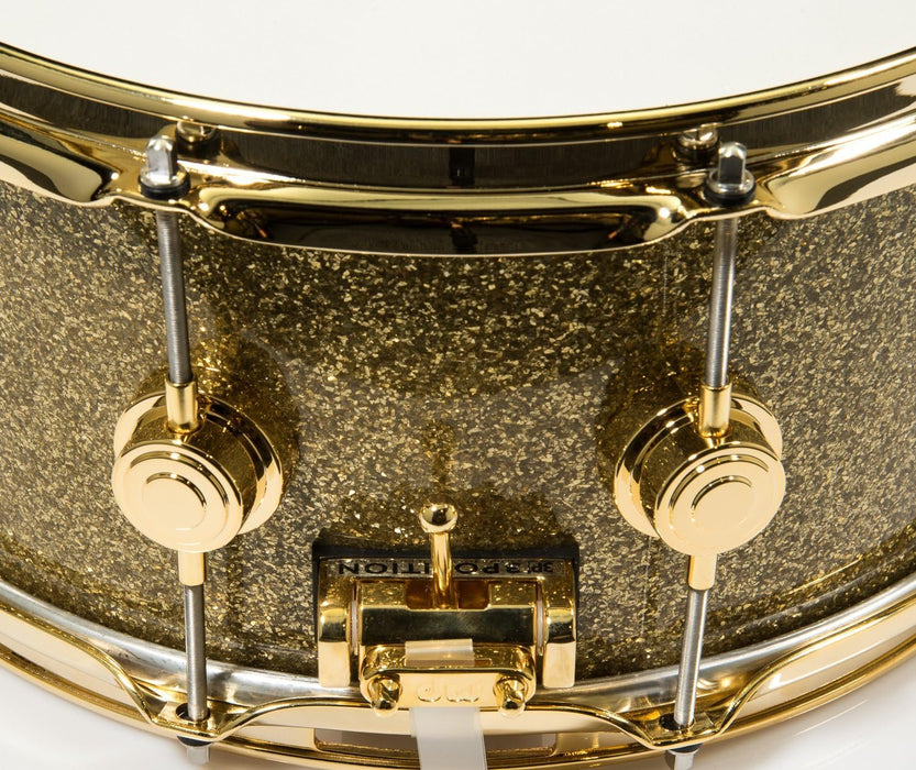 DW Collector's Series Snare Drum - 8 x 14 inch - Gold Glass FinishPly with Gold Hardware