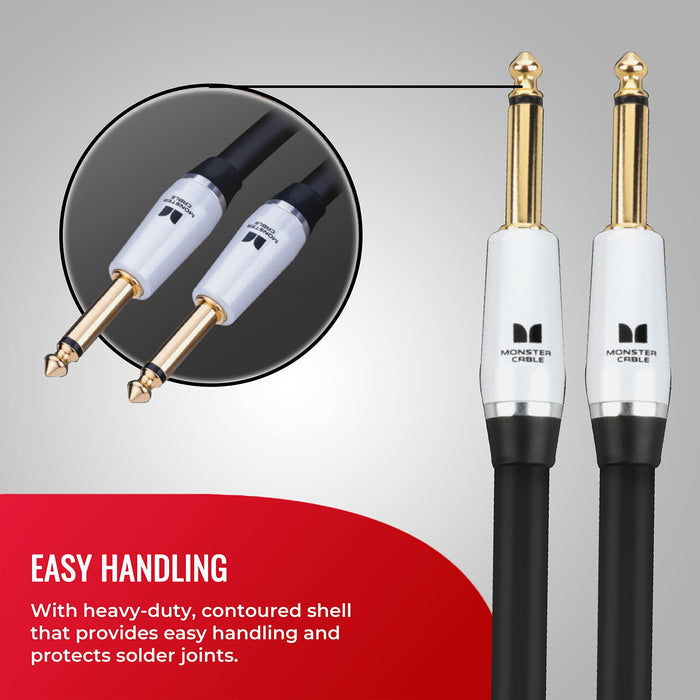Monster Prolink Studio Pro 2000 Instrument Cable. 21 ft Straight to Straight Cable. 95% Copper Braided Electric Guitar Cable. Duraflex Protective Jacket w/ 24k Gold Contacts