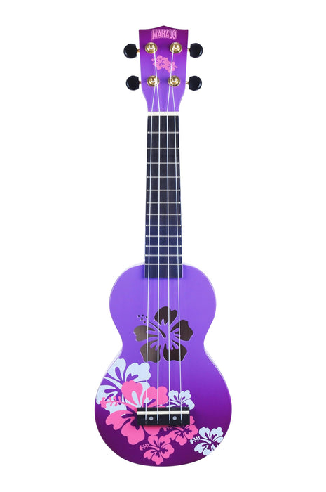 Mahalo Designer Series MD1HB Soprano Ukulele, Blue Burst with Gig Bag