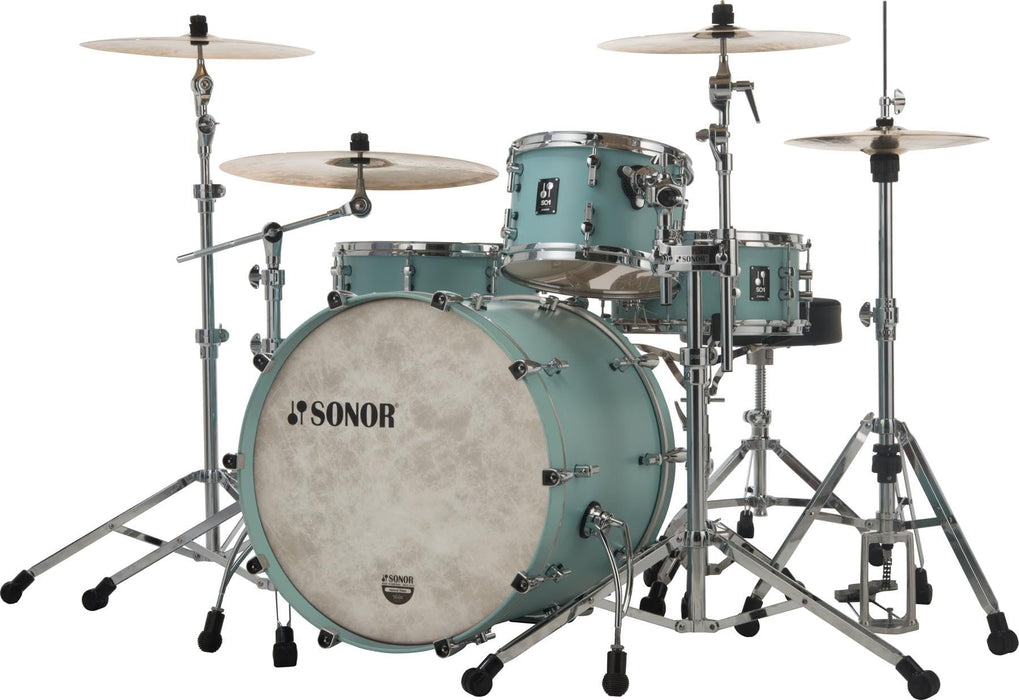 Sonor SQ1 3-piece Shell Pack - Cruiser Blue with Matching Bass Drum Hoops (SQ1-320NMHCCRB)