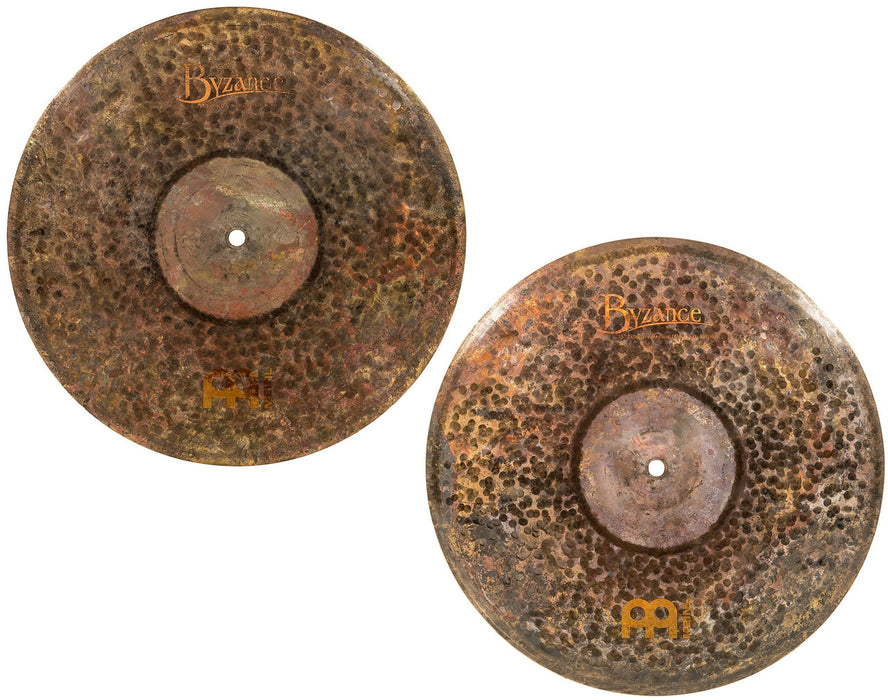 Meinl Cymbals Byzance 15" Extra Dry Medium Thin Hihats, Pair — Made in Turkey — Hand Hammered B20 Bronze, 2-Year Warranty, B15EDMTH, inch