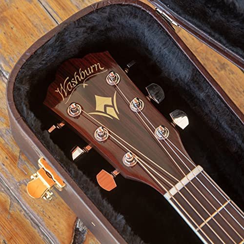 Washburn Heritage 10 Series Dreadnought Cutaway Acoustic Electric Guitar, Natural (HD10SCE-O-U)