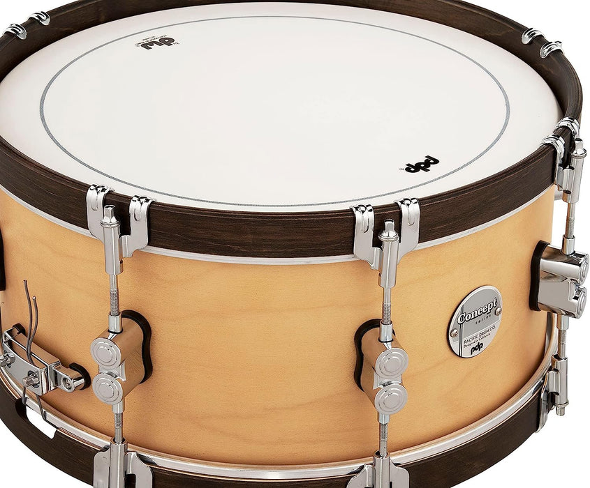 Pacific Drums & Percussion Add-Ons PDP Concept Classic, 6.5x14, Natural/Walnut Hoops Snare Drum (PDCC6514SSNW)