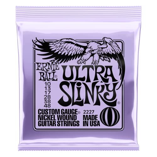 Ernie Ball Ultra Slinky Nickel Wound Electric Guitar Strings, 10-48 Gauge (P02227)