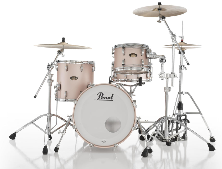 Pearl Masters Maple Gum 3-Piece Drum Kit 20/14/12 - Satin Rose Gold Professional Shell Pack