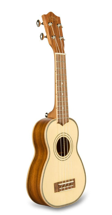 Lanikai Spruce Solid Top Morado Back and Sides Soprano Ukulele (SPSTS)