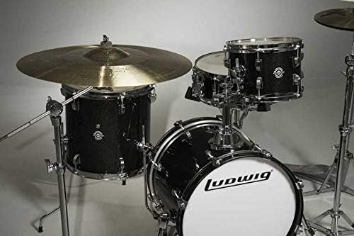 Ludwig LC2797 Breakbeats by Questlove 4-Piece Drum Set Shell Pack with Riser, Silver Sparkle