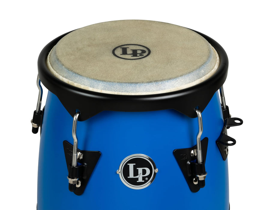 LP Discovery 10-inch and 11-inch Conga Set with Double Conga Stand - Race Car Blue (LP646D-DB)