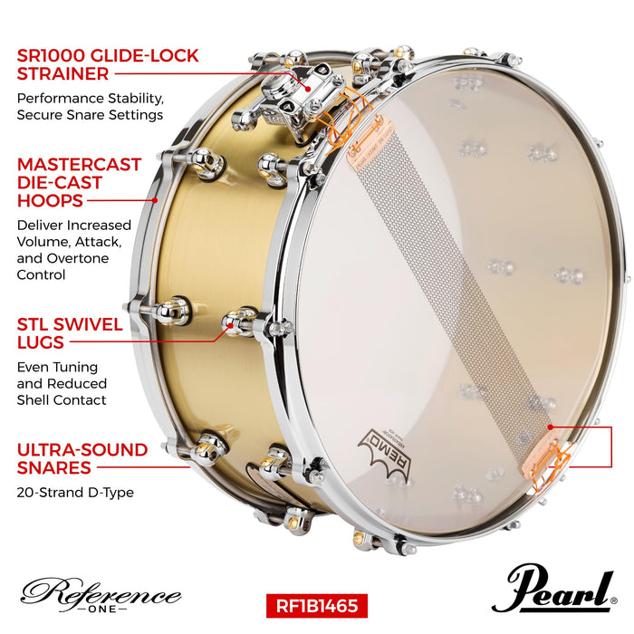 Reference One 14"X6.5" 3mm Cast Brass Snare Drum