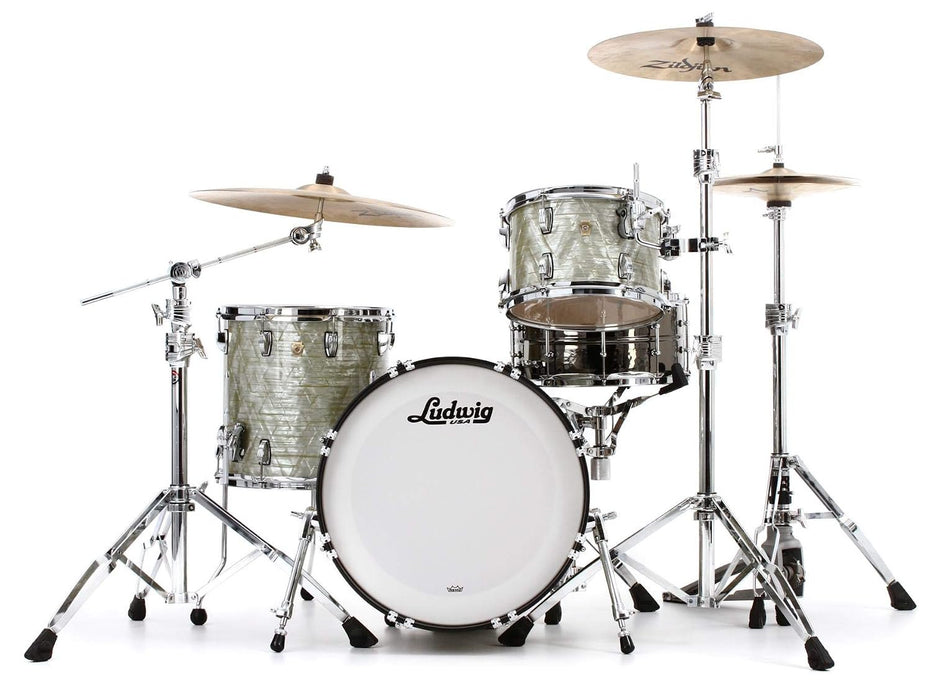 Ludwig Classic Maple Downbeat 20 Shell Pack - Classic Olive Pearl