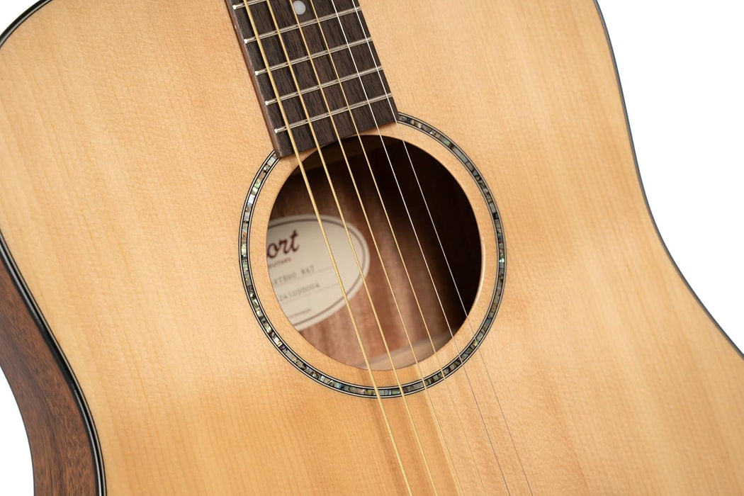 Cort EARTH60NAT Earth 60 Dreadnought Acoustic Guitar Natural Gloss